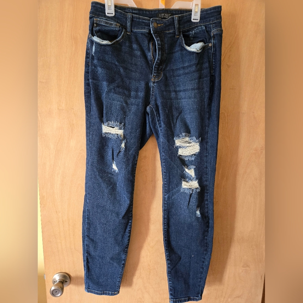 Judy Blue Skinny Distressed Blue Jeans